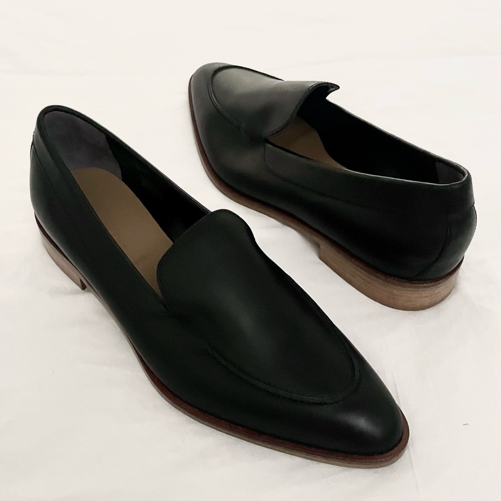 Everlane New Modern Loafer (Leather Slip-on Almond Pointed Toe) in Black, Sz 11
